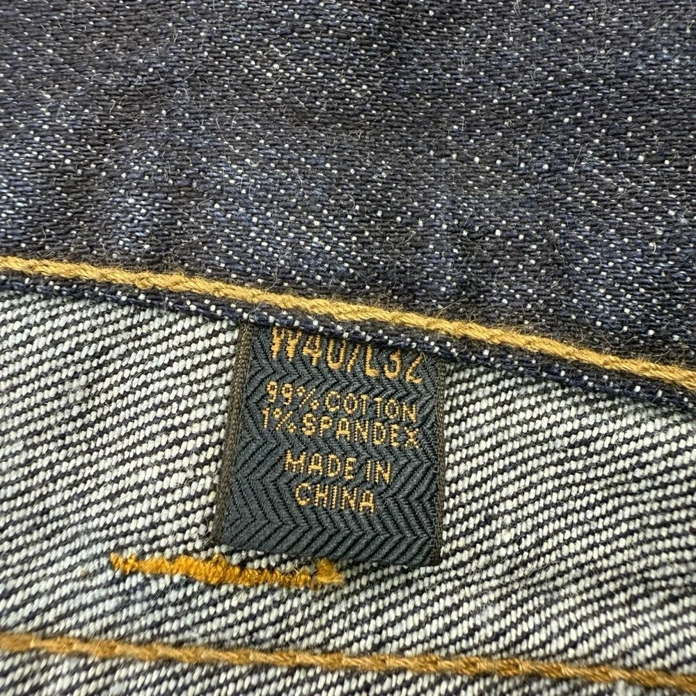 Brooks Brothers Red Fleece 40x32 Blue Slim‎ Fit Cotton Spandex 5 Pocket Jeans - Picture 5 of 7